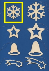 Baumbehang Schneeflocke 6 cm