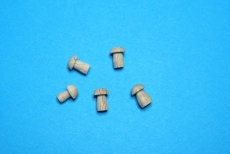 5 Pilze gedrechselt, ca. 8 mm