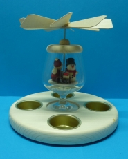 Pyramide im Cognacglas, rund, Weihnachtsmann