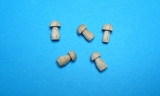 5 Pilze gedrechselt, ca. 10 mm