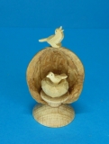 Miniatur in Walnuss, V�gelchen