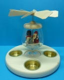 Pyramide im Cognacglas, rund, Weihnachtsmann