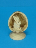 Miniatur in Walnuss, Hase